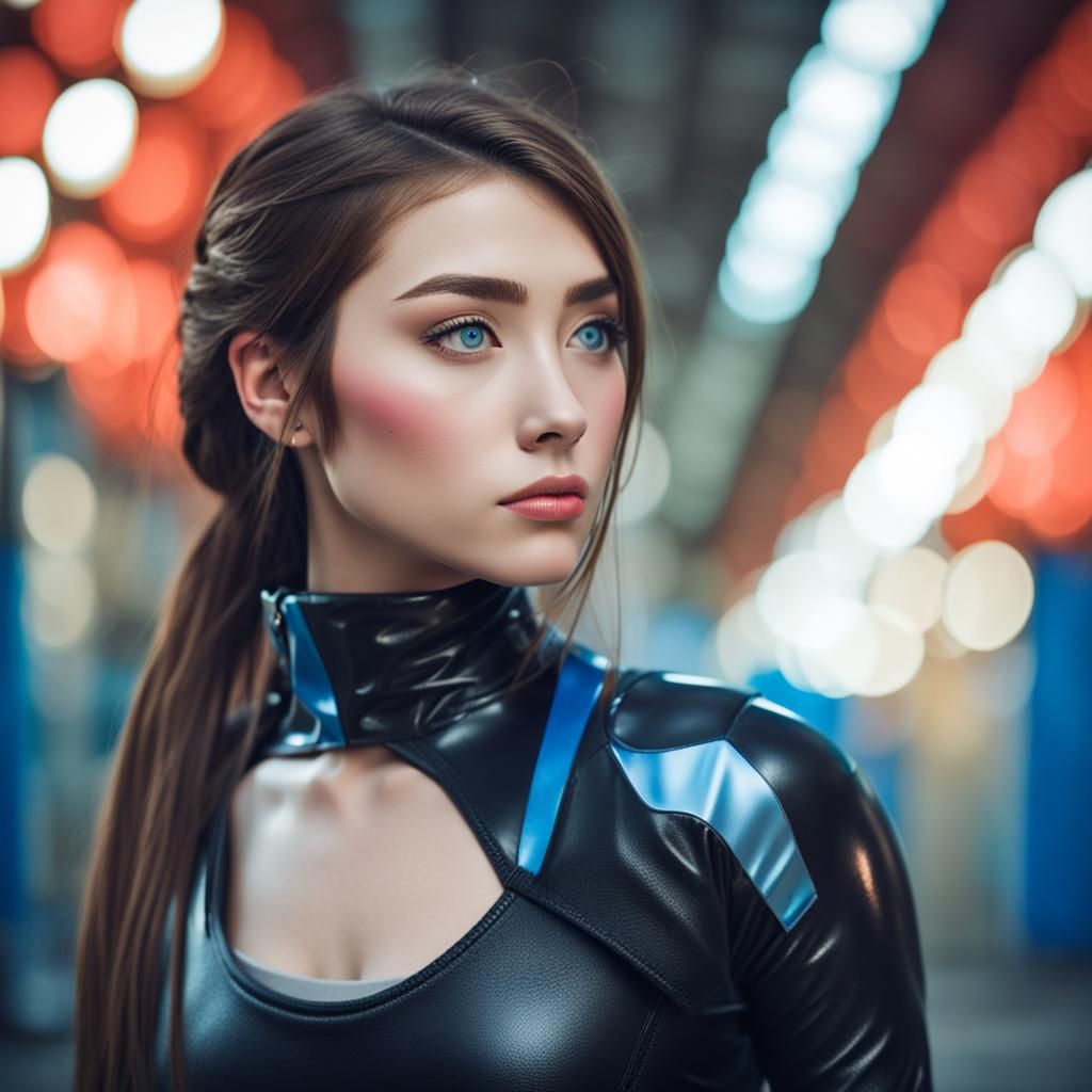 Japanese-Italian Beauty in Latex, Professional Photography