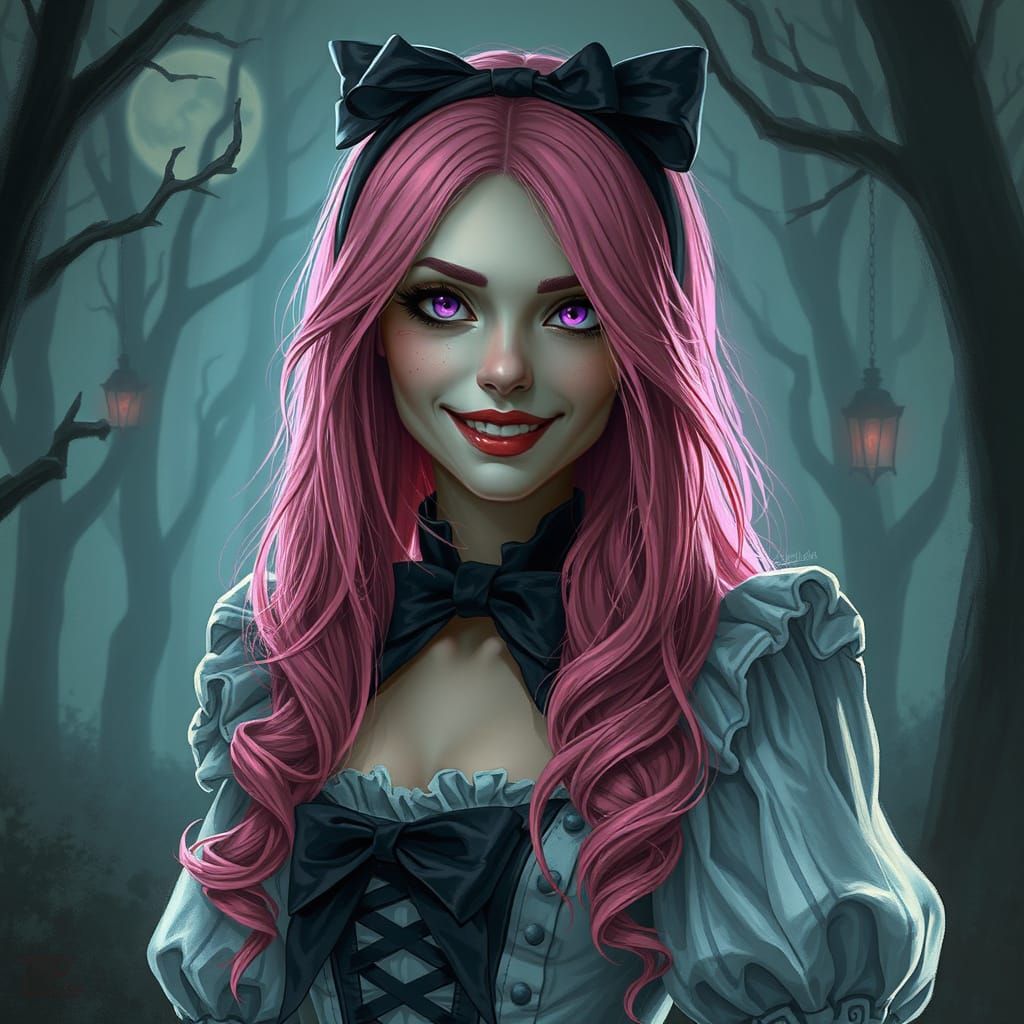 Creepy Alice in Horror Wonderland