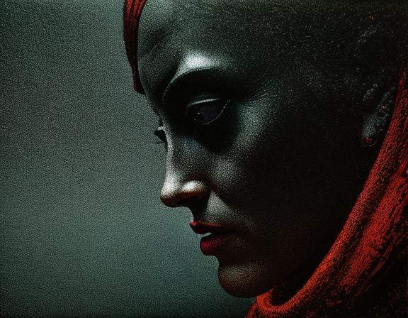 Expressionist Dieselpunk Motorcyclist in Renaissance Horror ...