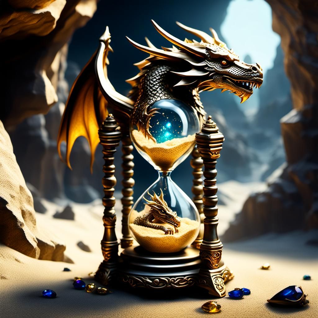 Dragon Hourglass in Cave of Wonders: Hyperrealistic