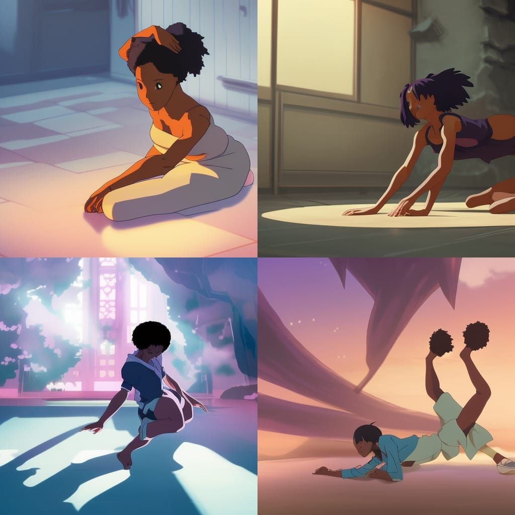 Beautiful Girl Doing A Middle Split On The Floor Attempt