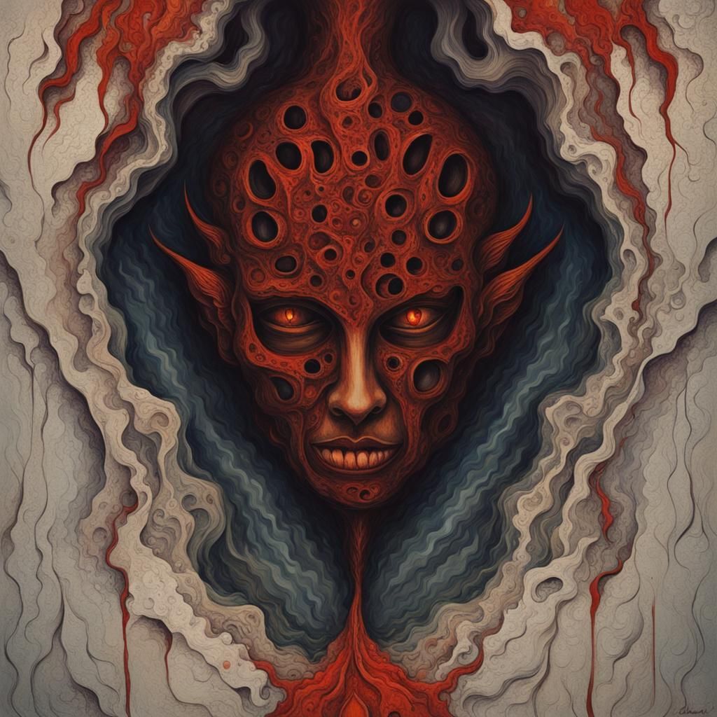 Abstract Demons in a Mindscape of Complementary Colors