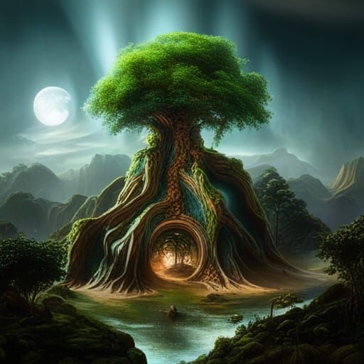 Tree of Life: Detailed Matte Painting