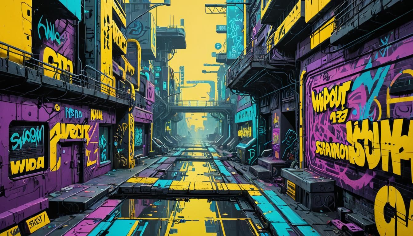Futuristic Neon Metropolis in Cyberpunk Style