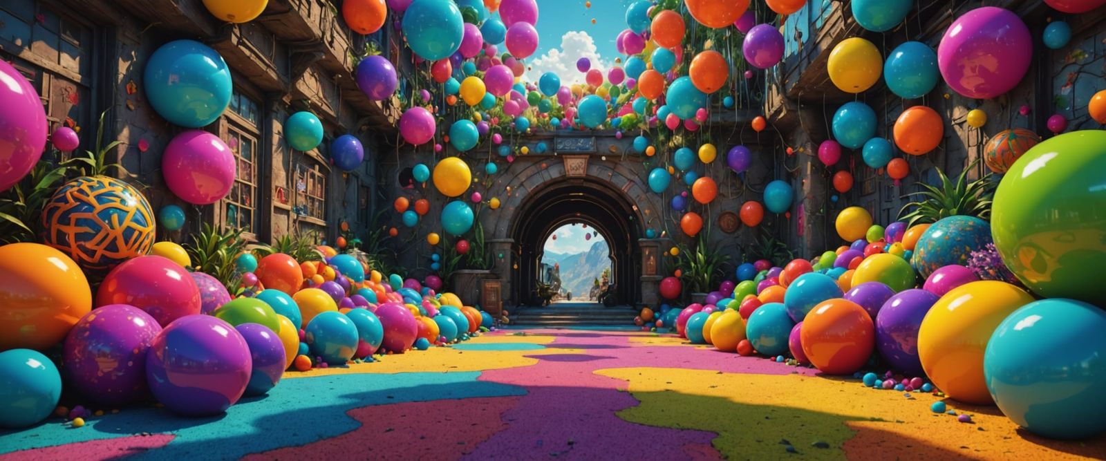 Trippy Hyper-Realistic Scene in Octane Render Style