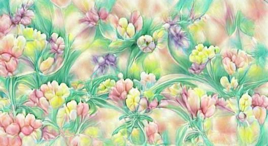 Pastel Floral Pattern: Springtime Art
