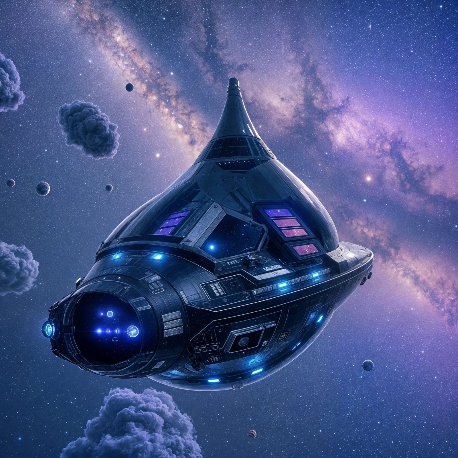 Surreal Digital Art Depicting Advanced Water Spaceships Expl...