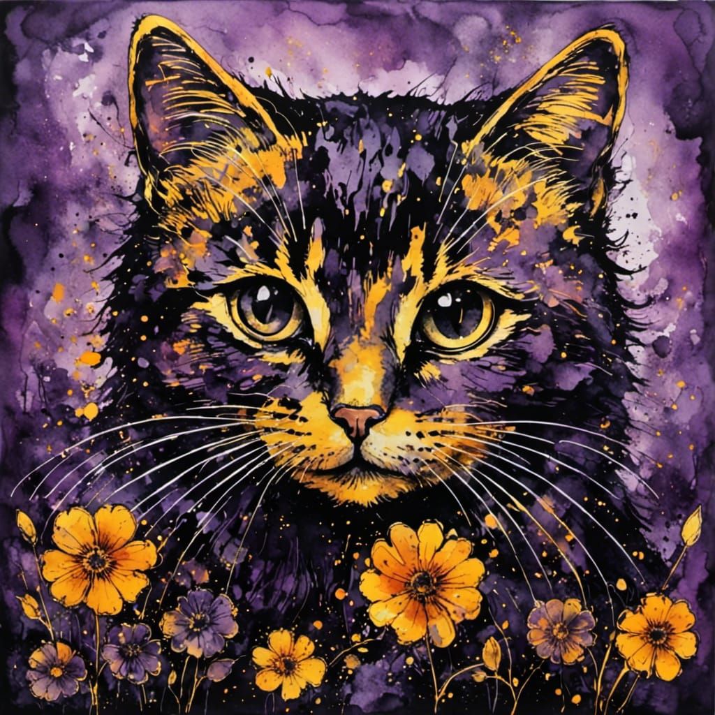 Floral Night Breeze in Violet Tones