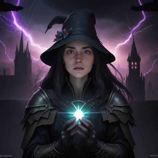 Witches Meet Macbeth: Cyberpunk Thunderstorm Portrait