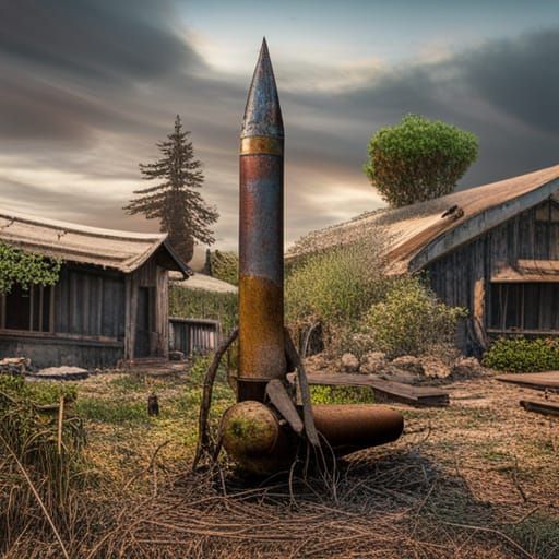 Old Rusting WWII Missile