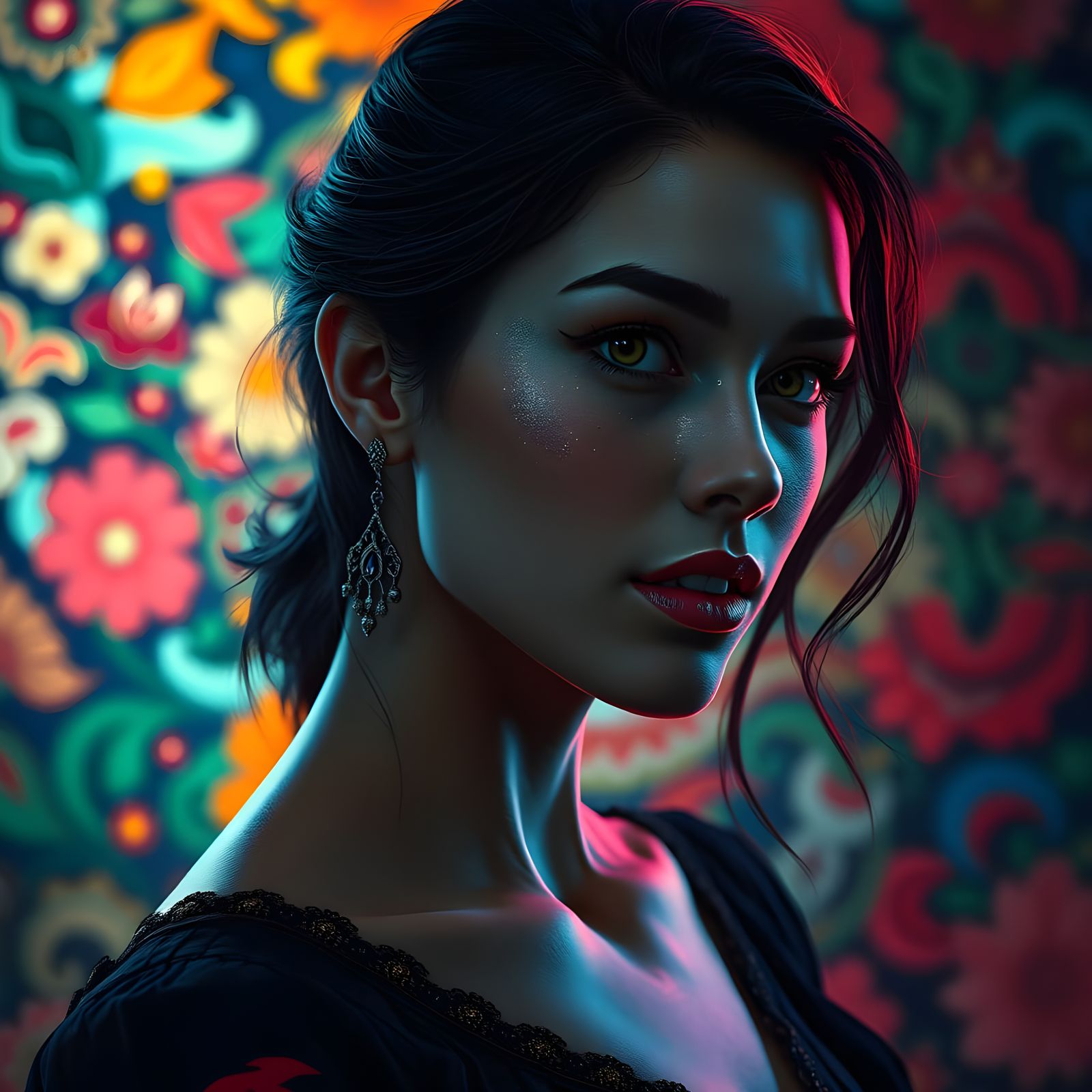 Surreal Pinstriping Masterpiece with Hyperrealistic Portrait...