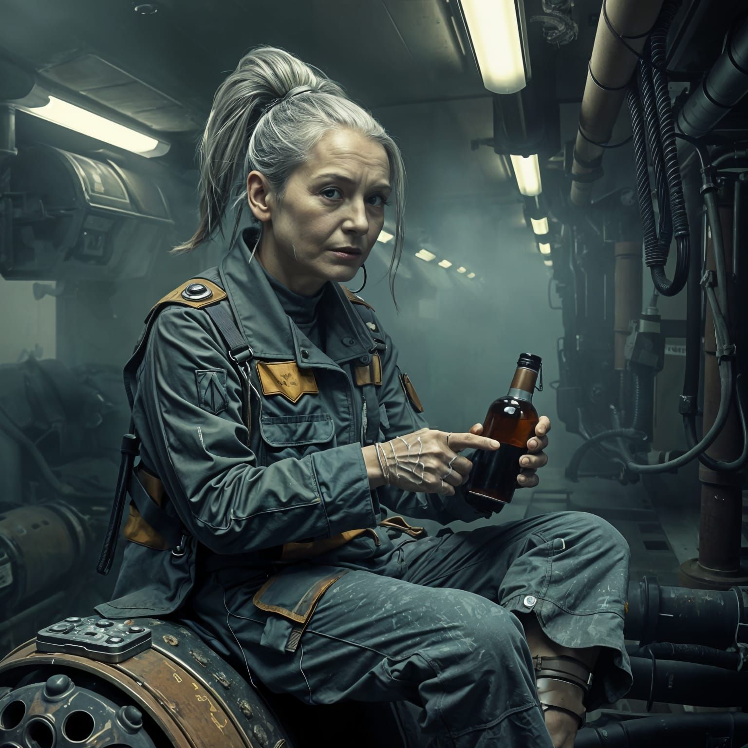 Cyborg Pilots in a Futuristic Dystopia