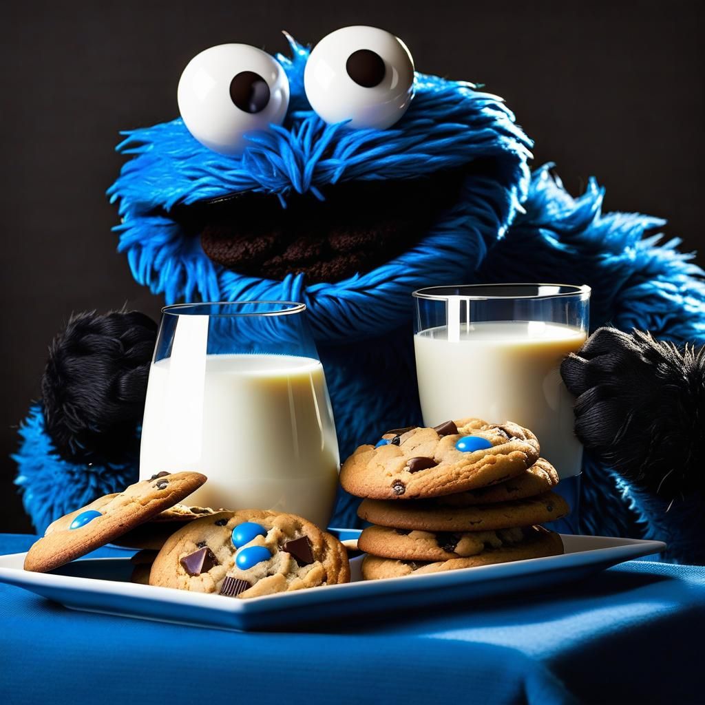 Cookie Monster's Goofy Cookie Feast