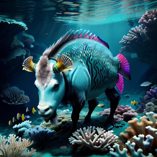 Yak Fish in Coral Reef: Wildlife Photography