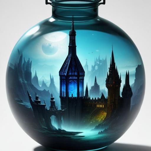 Detailed Abstract Fantasy Bottle