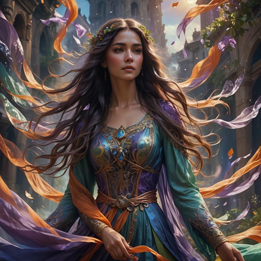 Ethereal Wind Mistress in Fantasy Concept Art