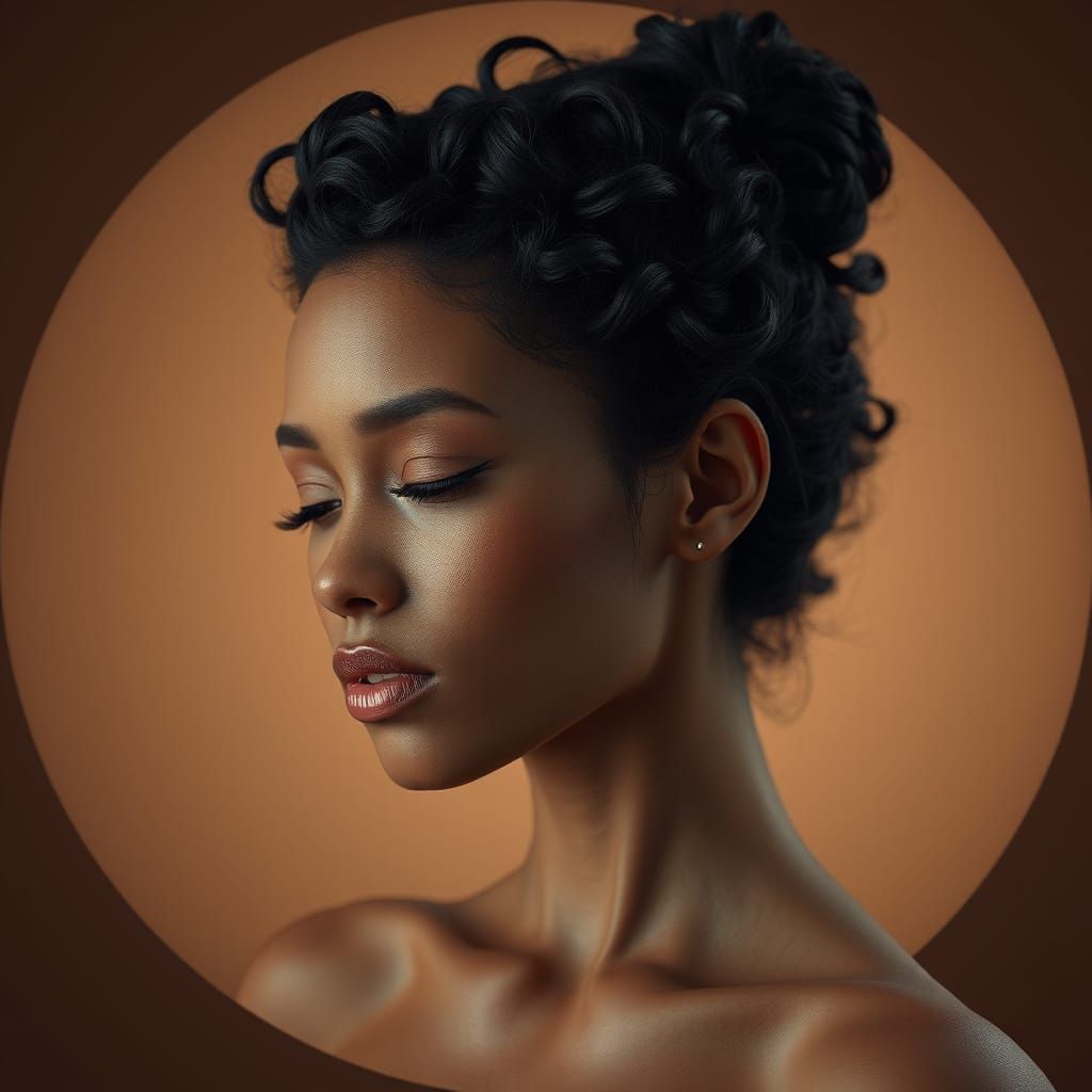 Ethereal Portrait in Cyberpunk Style