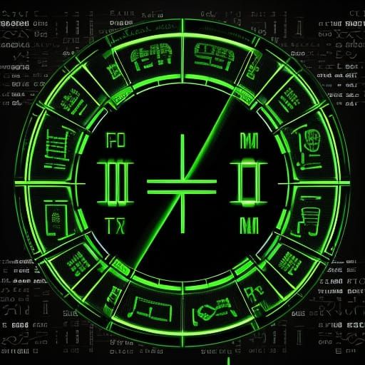 Matrix code glitchcore health workers.