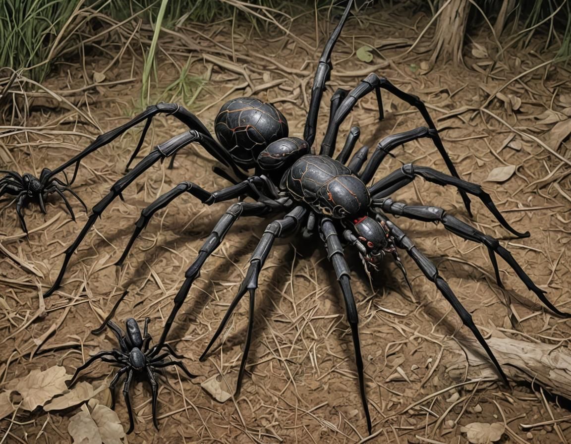 Alien creature that resembles a giant spider with long, hairy legs.