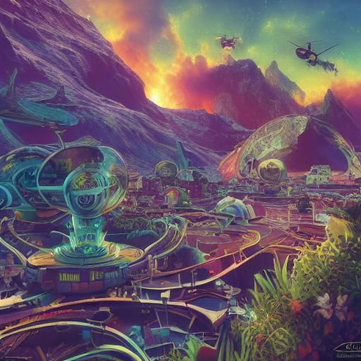 Roswell UFO Crash in Ominous Sci-Fi Art