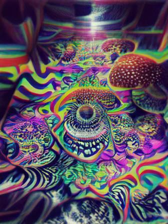 Abstract Psychedelic Swirls in Vivid Colors