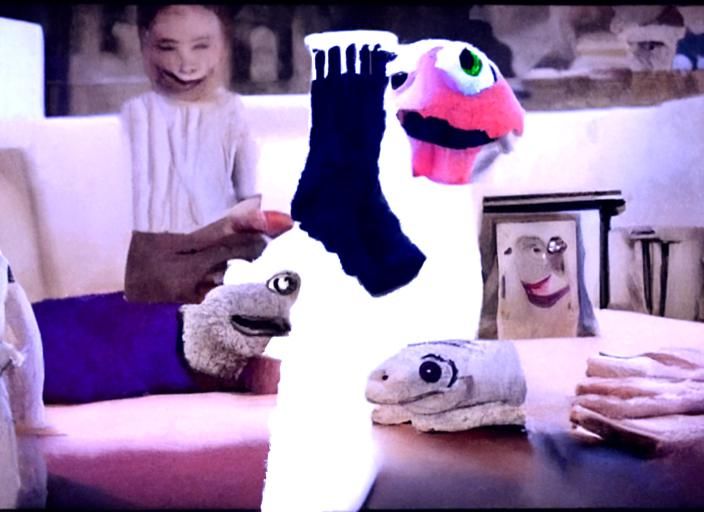 Cursed Sock Puppet Commercial Still