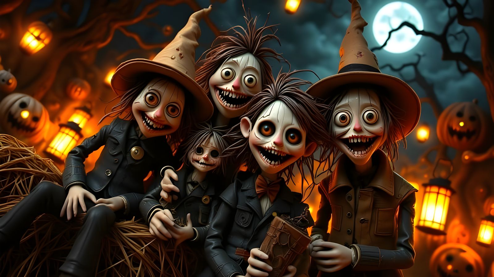 Creepy Claymation Scarecrows at Nightmare Harvest Festival