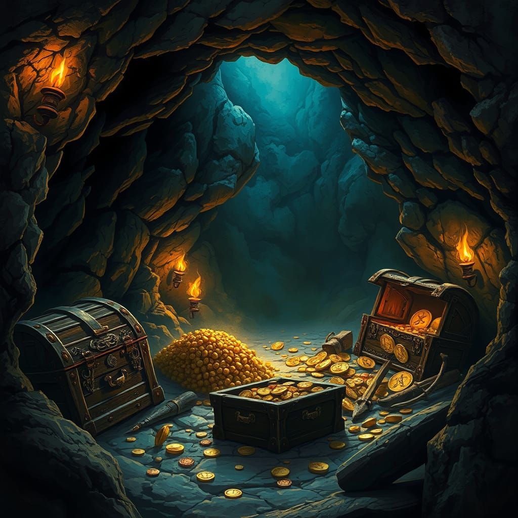 Dark Pirate Lair in Gothic Fantasy Style