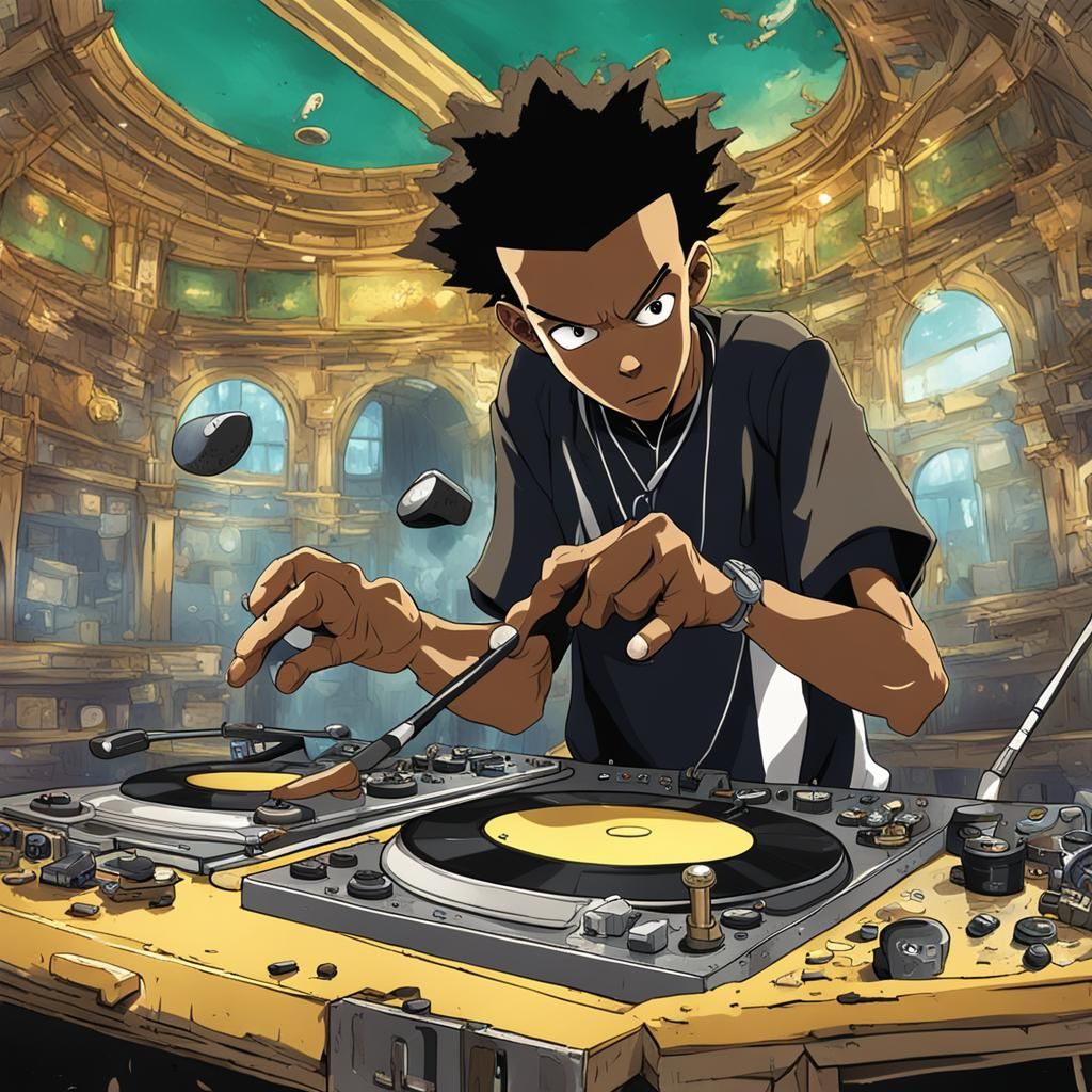 Stinkmeaner DJ in Abandoned Club: Anime Style