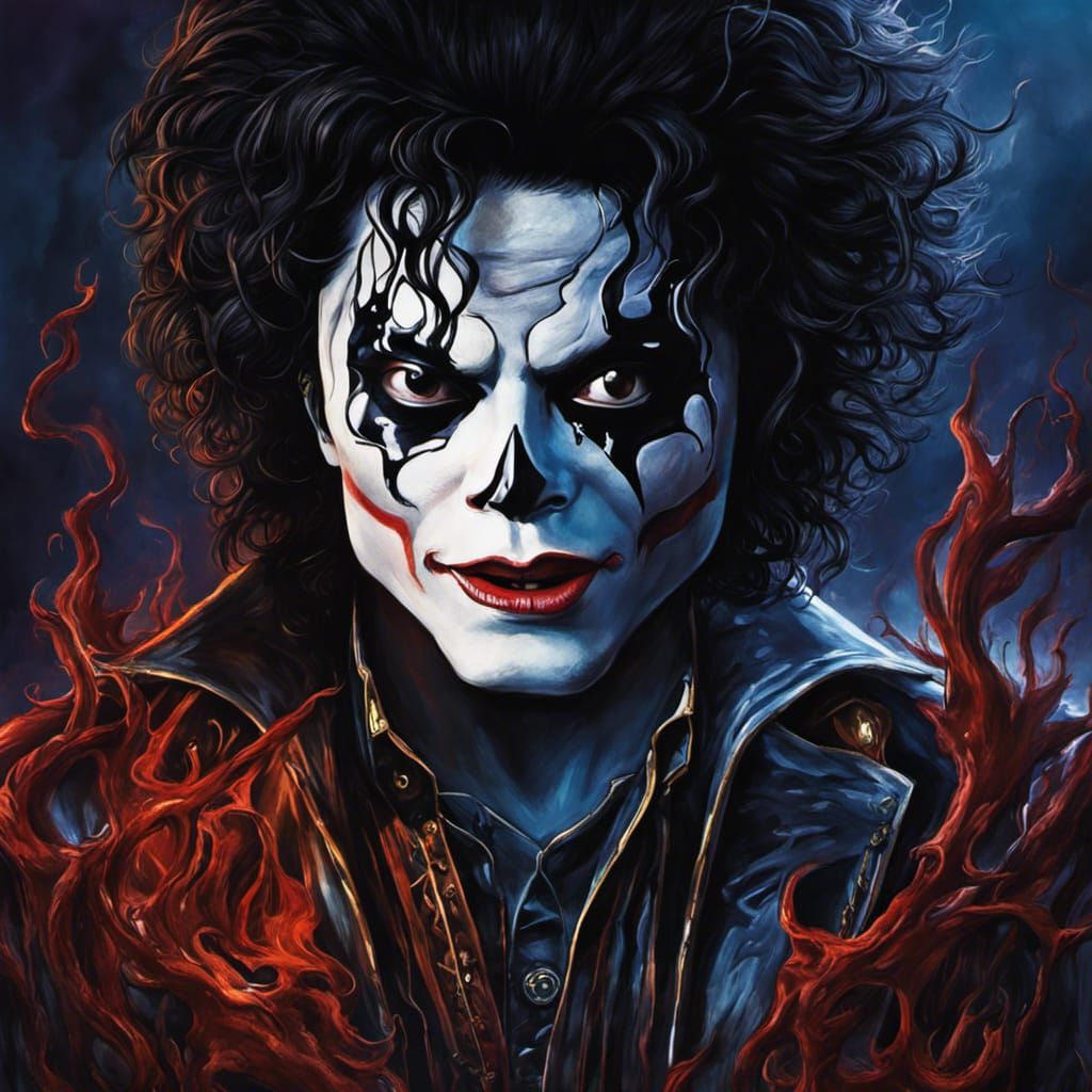 Michael Jackson as dark 1970s rock artist