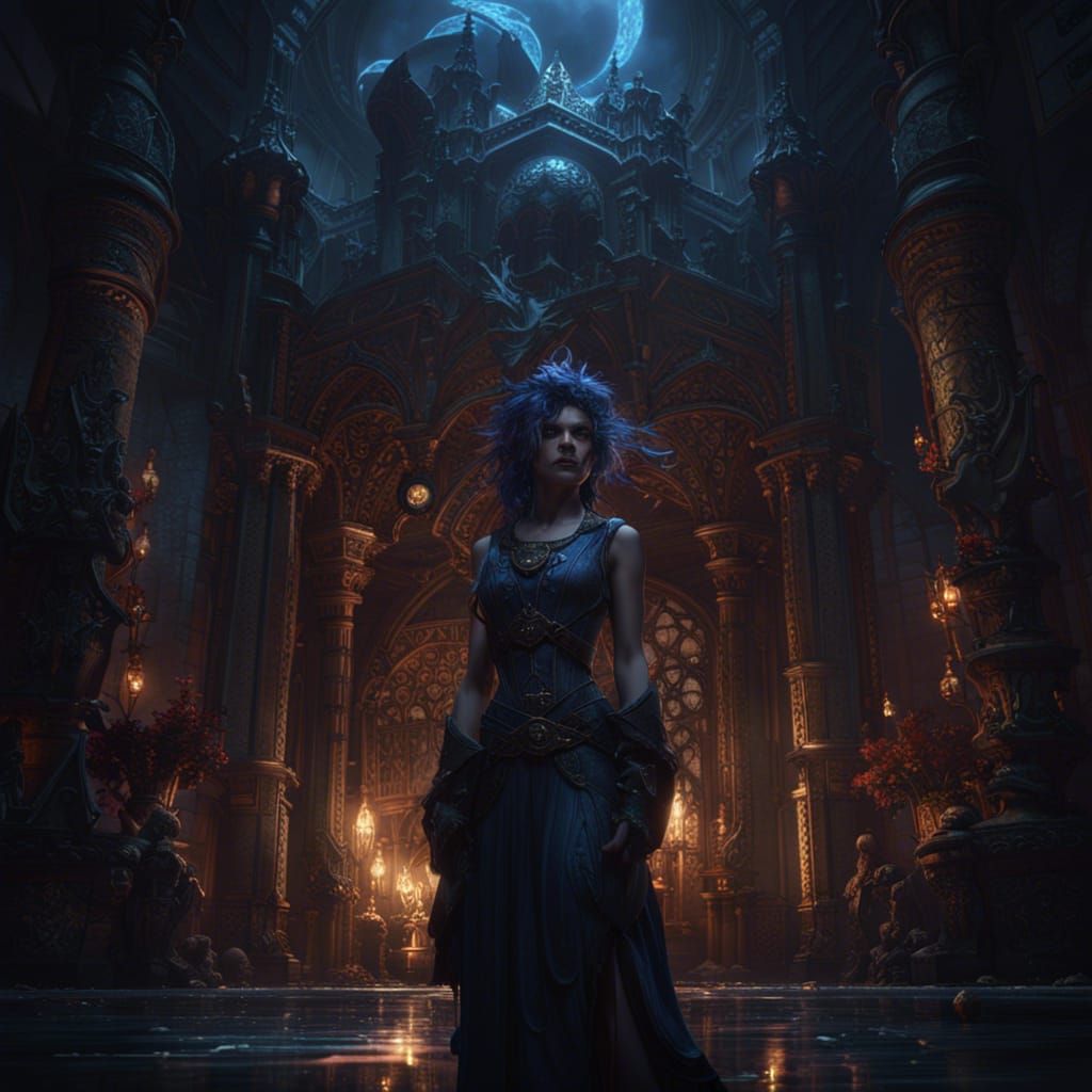 Dark Fantasy Knight: Hyperdetailed Masterpiece in 8k