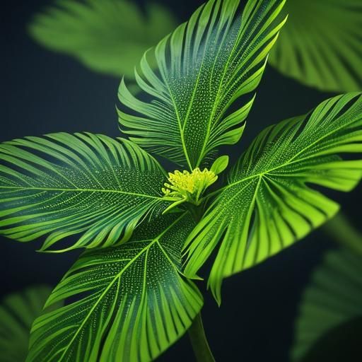 Bionic Pluchea Indica: Macro Photograph of Tropical Plant