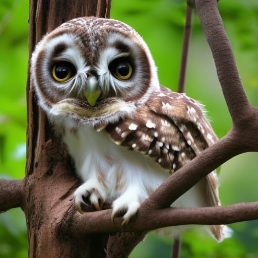 Adorable Baby Owl Generated by AI