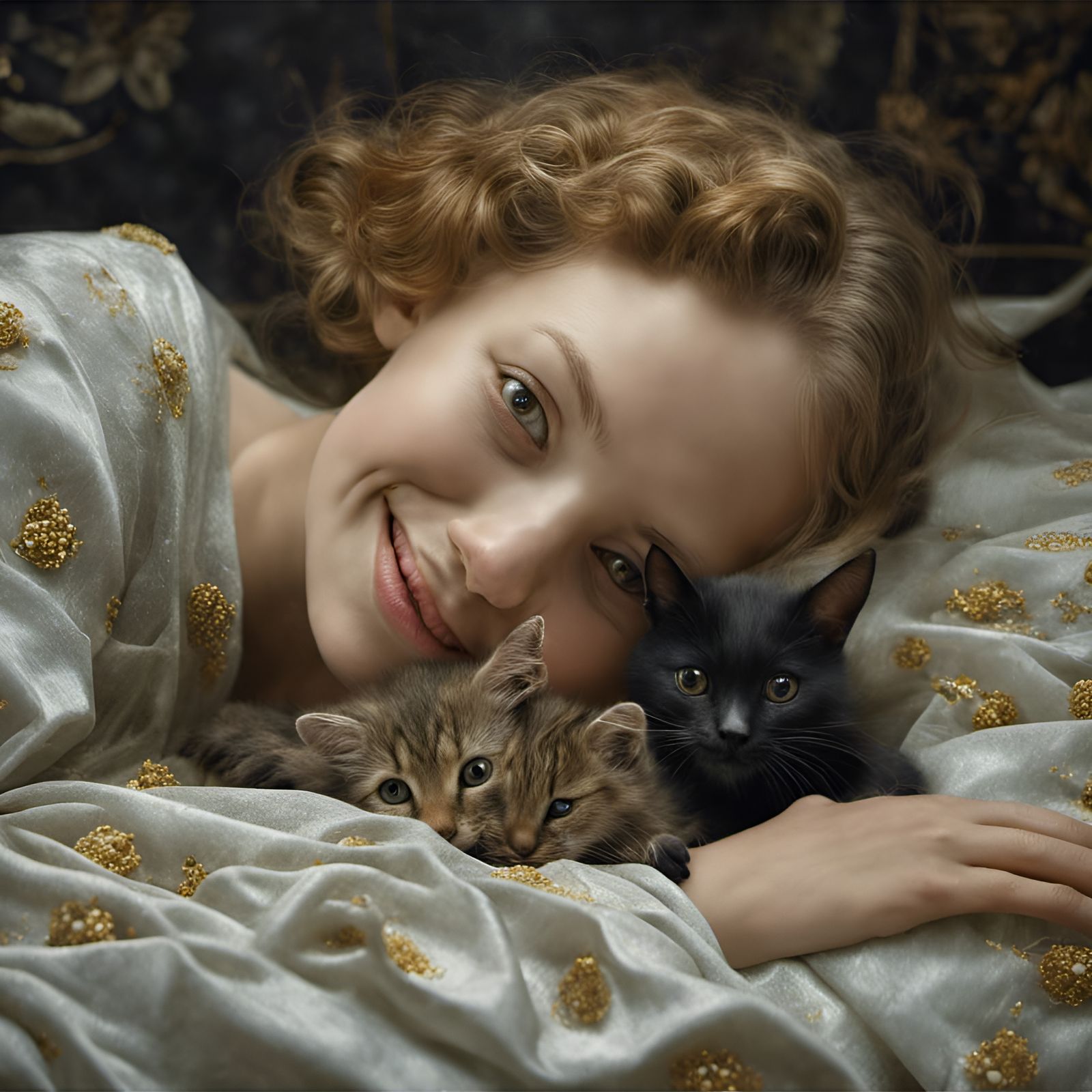 Joyful Alien People and Pets: Photorealistic Portrait