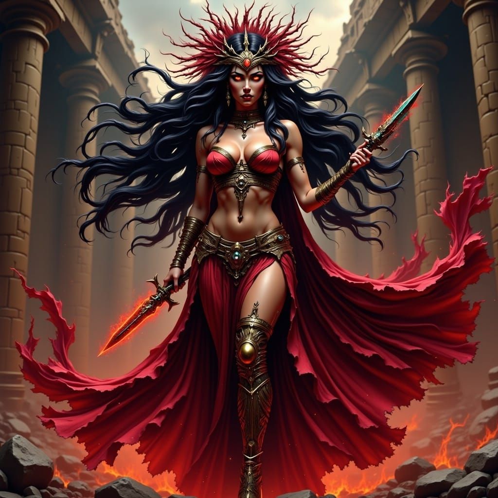 Mexico-Themed Supervillain in Front of Ancient Temple