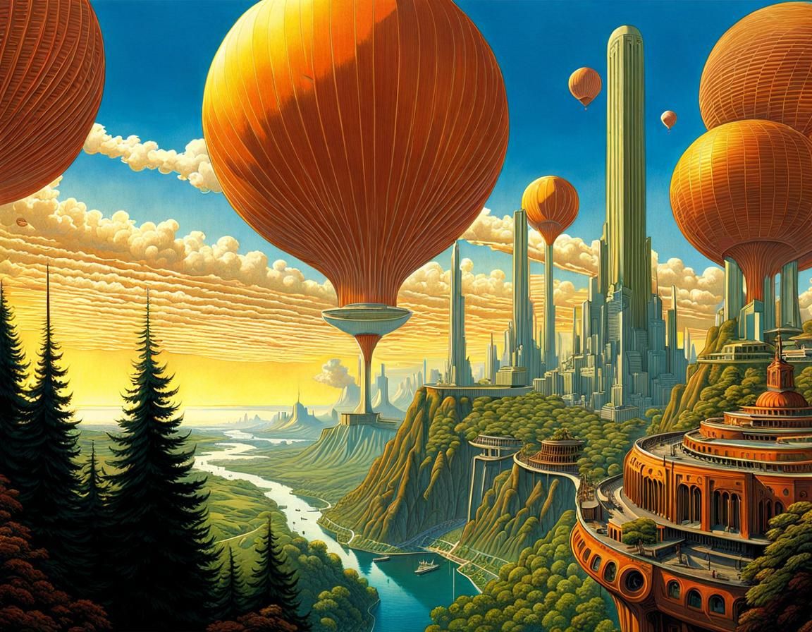 Utopia: Pop Surrealism Matte Painting in 16k