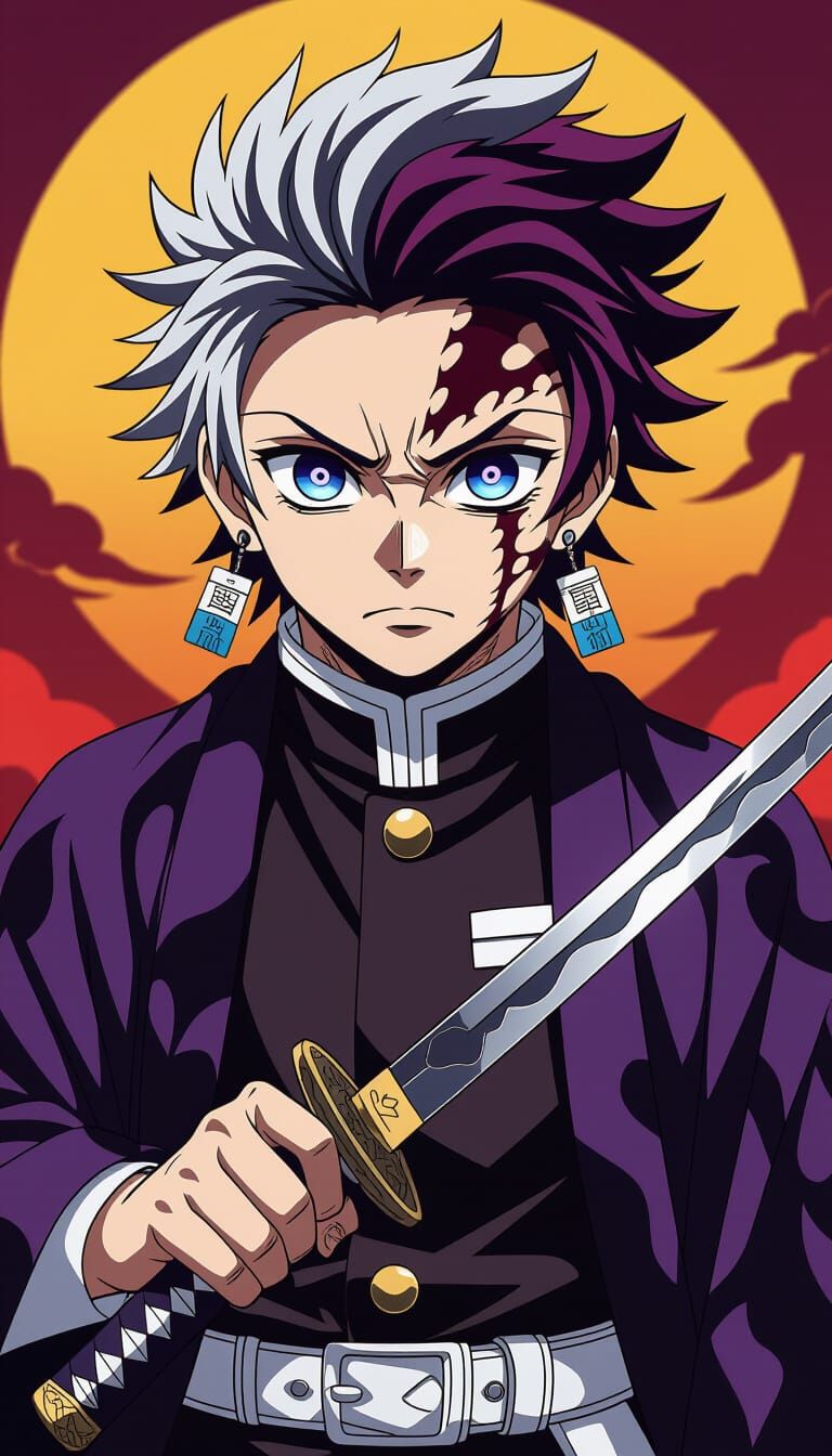 Demon Slayer Hashira: Shadow Katana in Anime Style