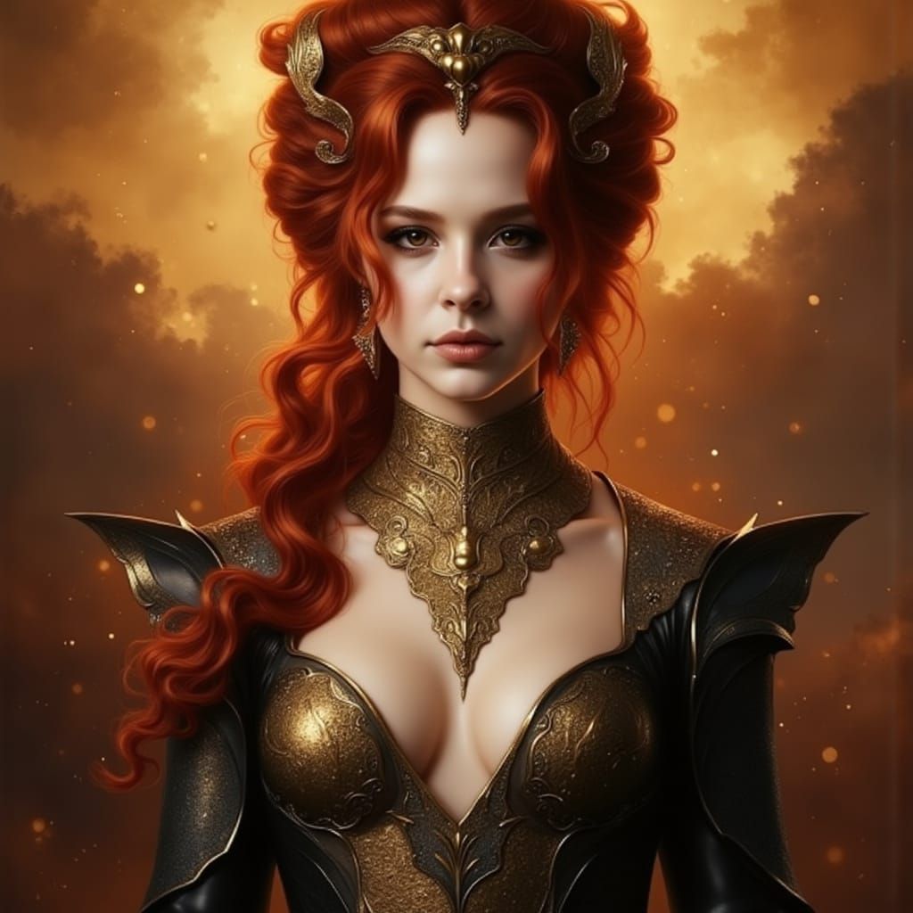 Aerin Firehair: Dragon Killer, Hyperrealistic Digital Portra...