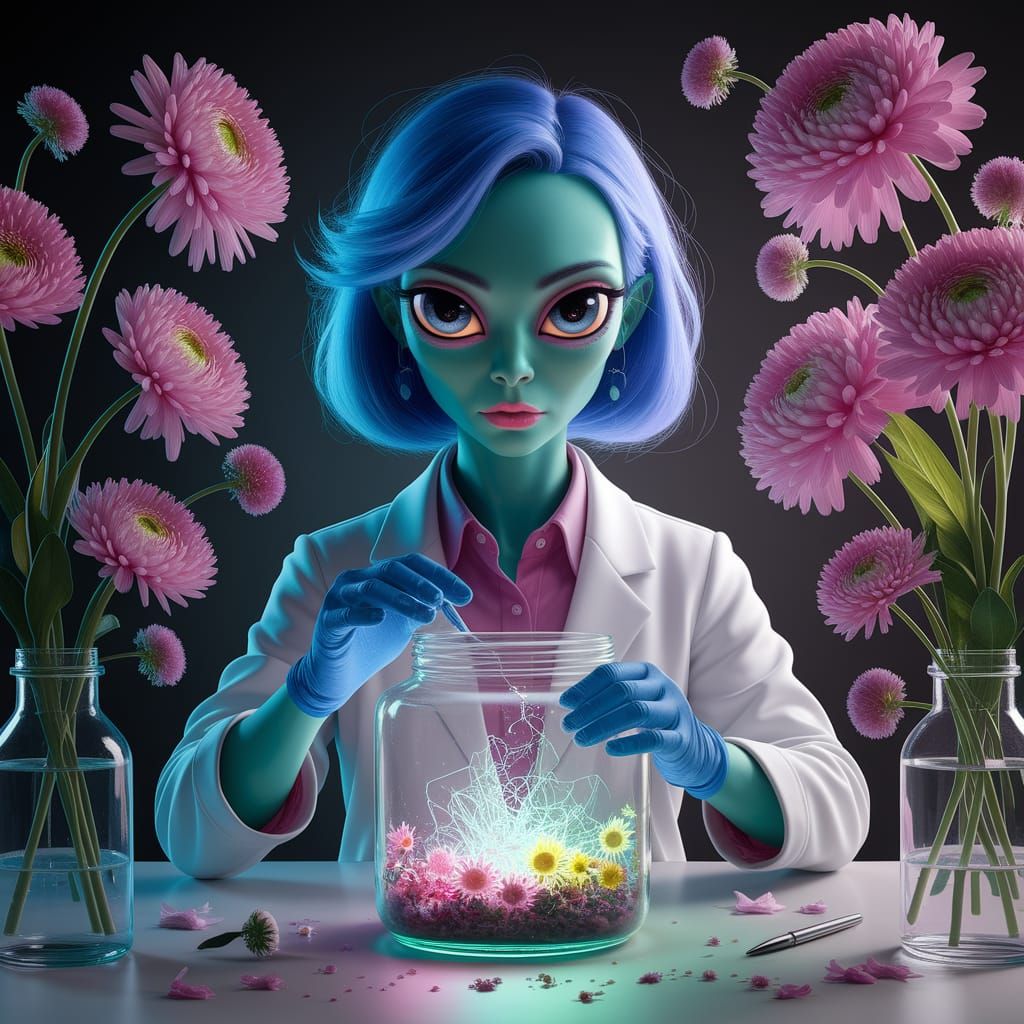 Glowing Bioluminescent Algorithms in a Vibrant Spring Lab