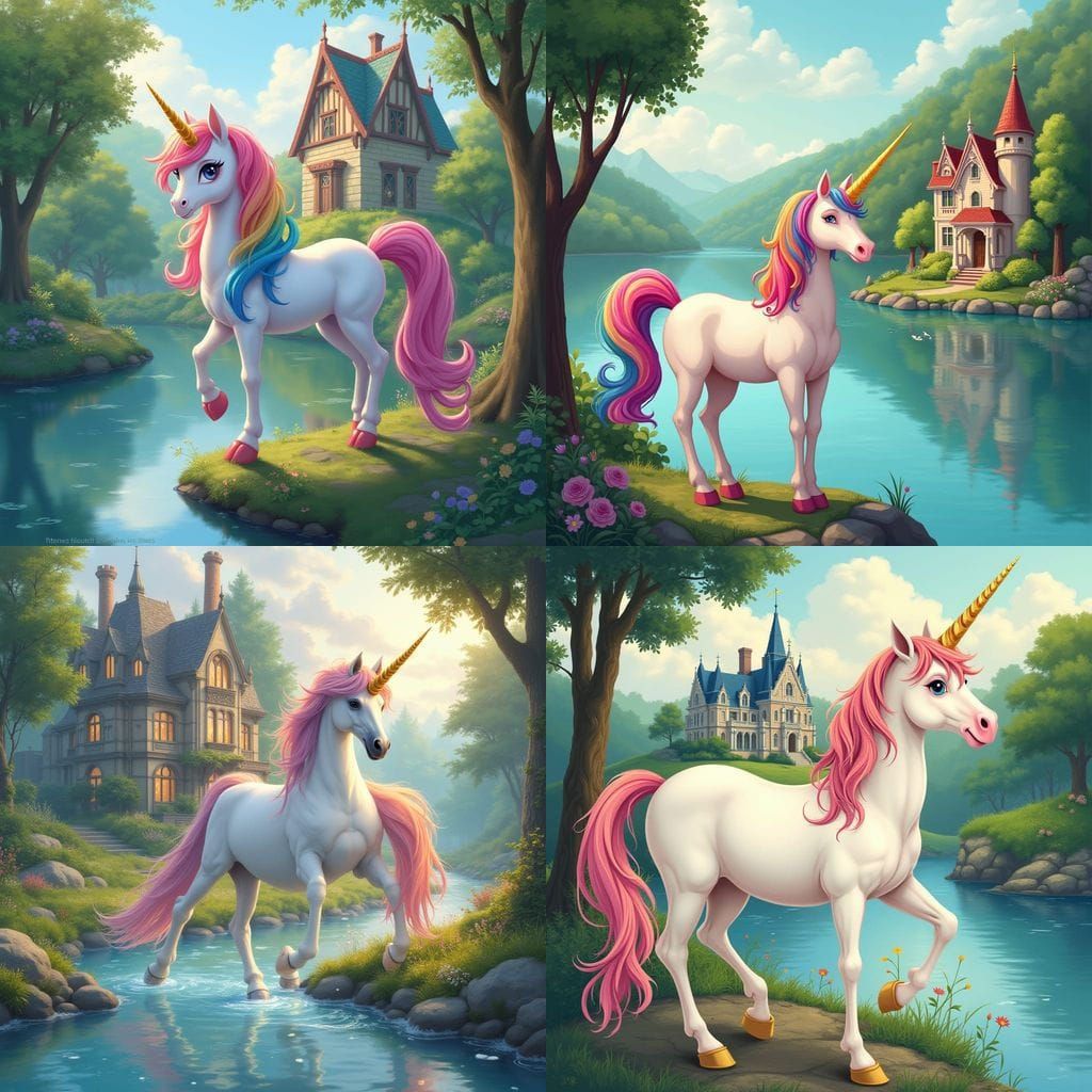 Unicorn with Golden Horn by Beautiful River House