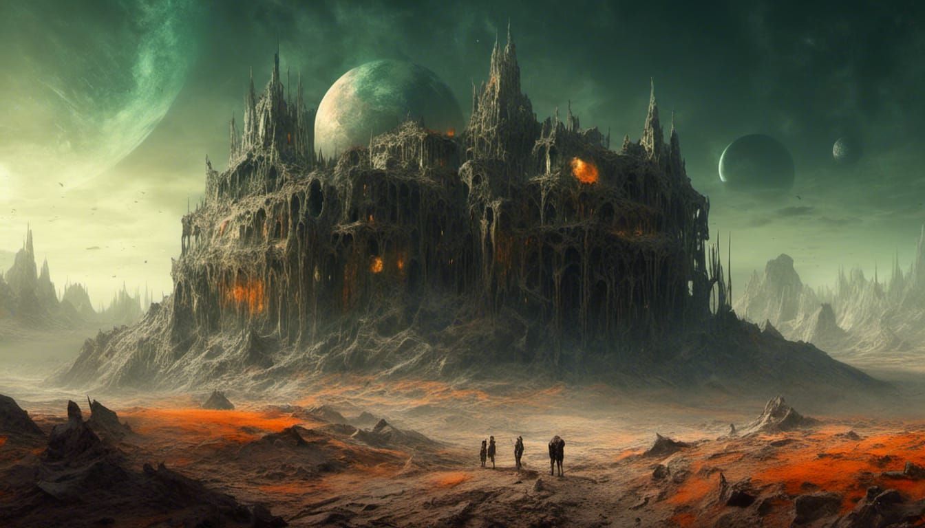 Alien Hotel on Exoplanet in Macabre Style