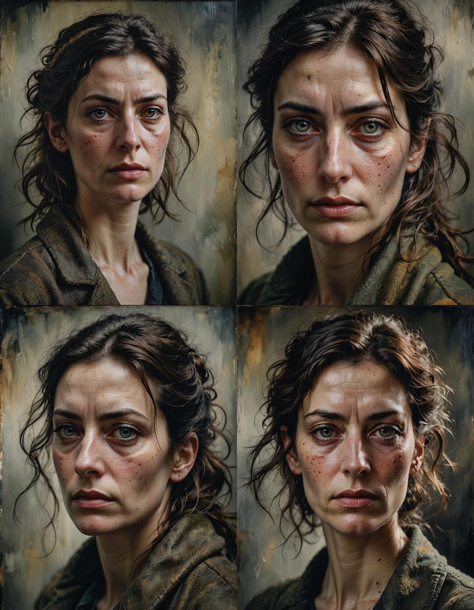 Woman in Oil Painting Style Portrait