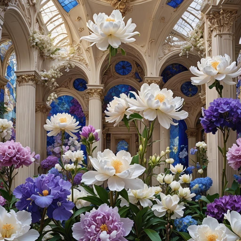 Glorious Deco Architecture with Floral Elements