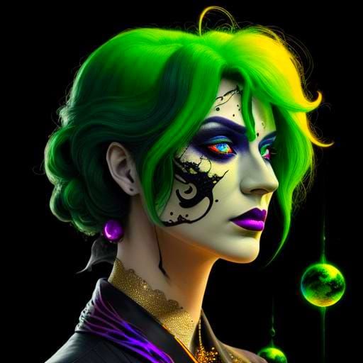 Abstract Expressionist Composition in Hyper-realism Style