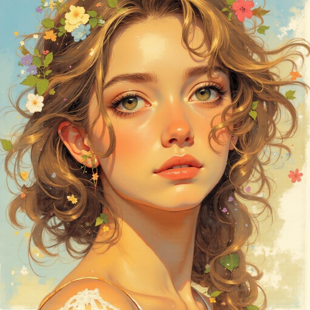 Innocent Summer Vibes in Anime Style