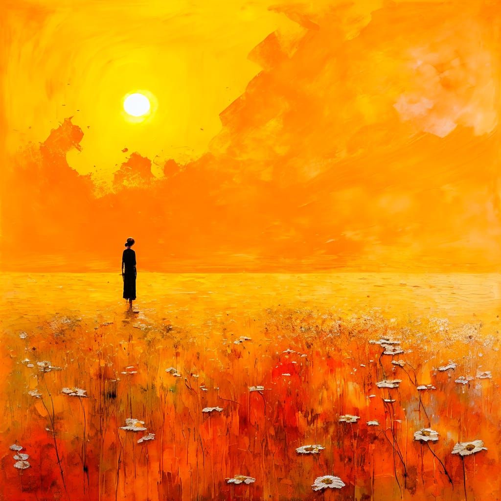 Summer Stillness: An Expressionist Impasto Painting