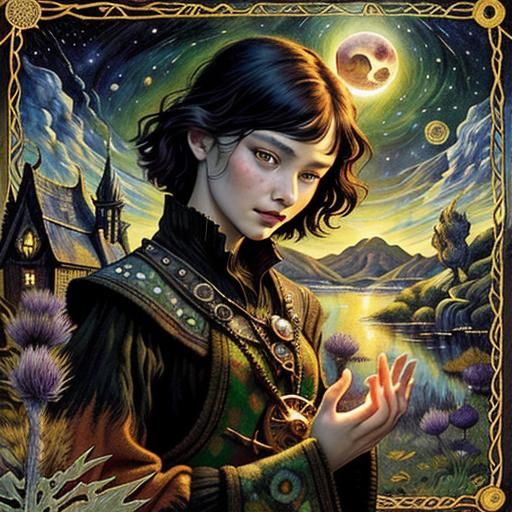 Mythological Landscape with Tiny House as Color Print