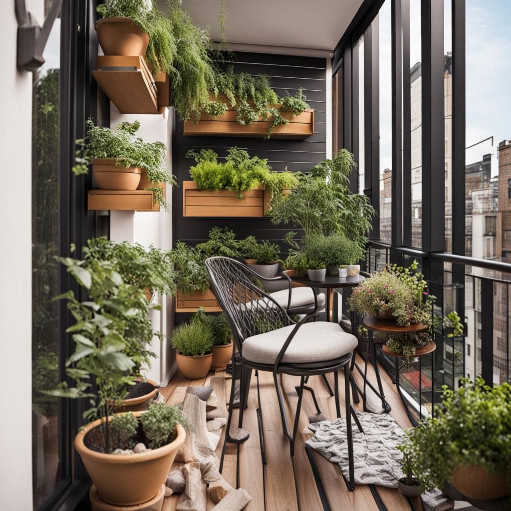 Lush Balcony Garden Oasis