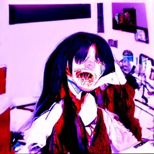 School Girl Horror in Dark Fantasy Style