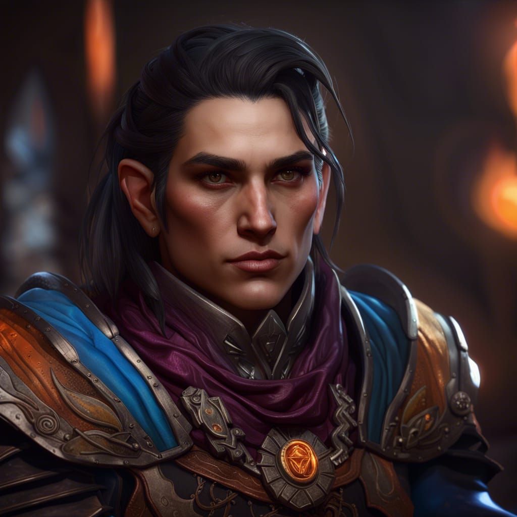 Detailed Portrait of Vax'ildan in Photorealistic Style